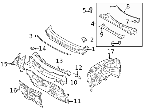 Cowl for 2009 Nissan Murano #0