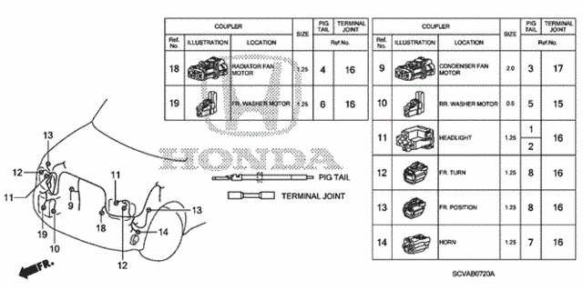 Electrical Connector (FR.) (1) for 2007 Honda Element #0