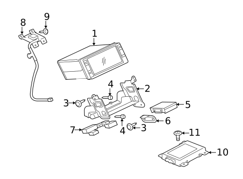 Navigation System Components for 2013 Mitsubishi Outlander #0