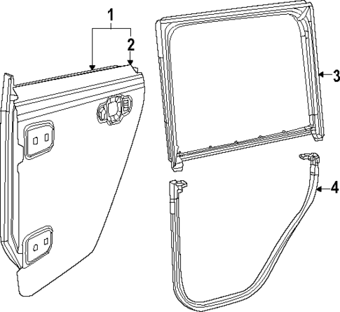 Door & Components for 2022 Jeep Gladiator #3