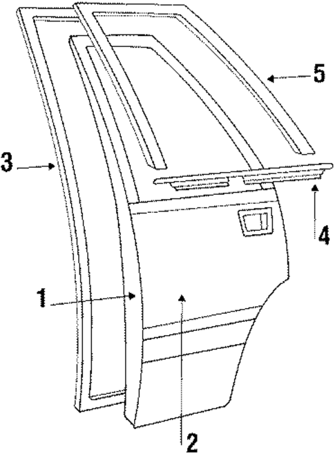 Door & Components for 1984 Nissan Stanza #0