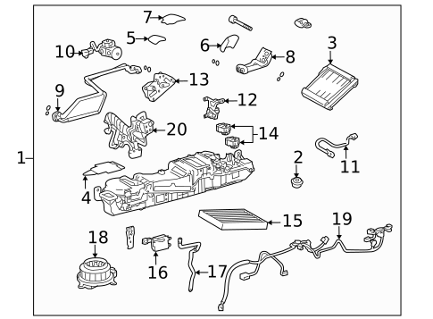 HVAC Case for 2010 Lexus LS600h #2