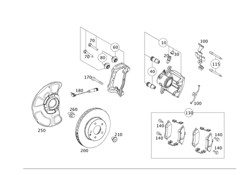 Front Wheel Brake for 2016 Mercedes-Benz E250 #0