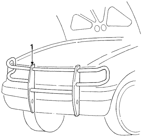 Exterior Trim - Front Bumper for 1995 Honda Passport #0