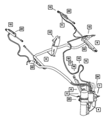 5142633AA - Body Sheet Metal Except Doors: Hydraulic, Rear Bow Cylinder Tube Assy, Left for Mopar Image