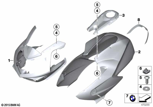 46637693258 - Frame and Mounting Parts: Covering Fuel Tank for BMW-Motorrad Image