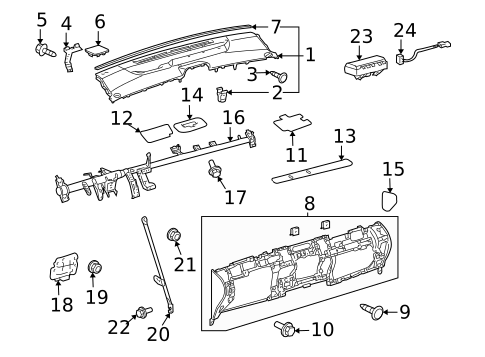 Instrument Panel for 2005 Toyota Prius #0