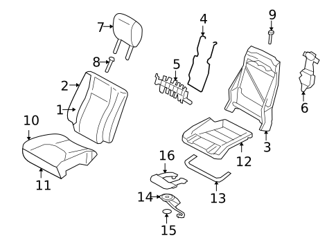 Front Seat Components for 2009 Lincoln Navigator #0