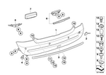 51120029927 - Vehicle Trim: Bumper Trim Panel, Painted, Rear for Mini Image
