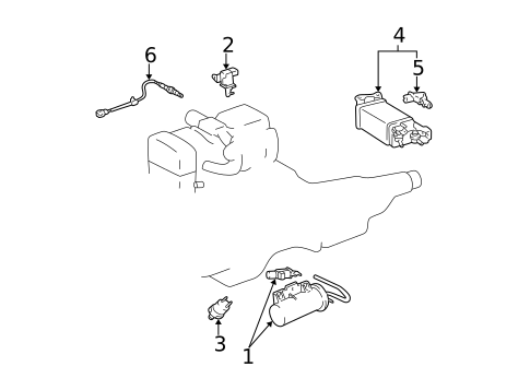 Emission Components for 1998 Lexus GS300 #0
