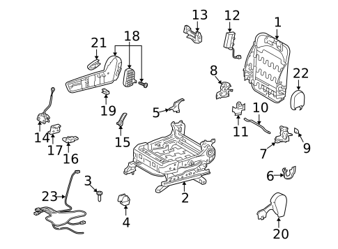 Front Seat Components for 2009 Pontiac Vibe #0