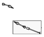 C2D42128 - Front Drive Axle: Axle Assembly for Jaguar: XE, XF, XJ, XJR, XJR575 Image