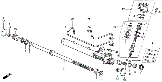 P.S. Gear Box Components (2) for 1996 Honda Civic del Sol #0