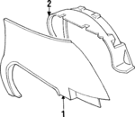 10148712 - Body: Fender for Chevrolet: Lumina APV | Oldsmobile: Silhouette | Pontiac: Trans Sport Image