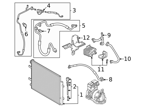 Condenser, Compressor & Lines for 2025 Volkswagen ID. Buzz #4