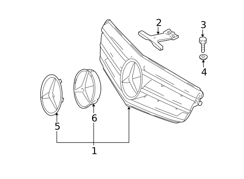 GRILLE & COMPONENTS for 2009 Mercedes-Benz C 300 #0