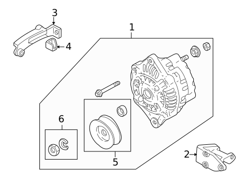 Alternator for 2000 Mazda Protege #1