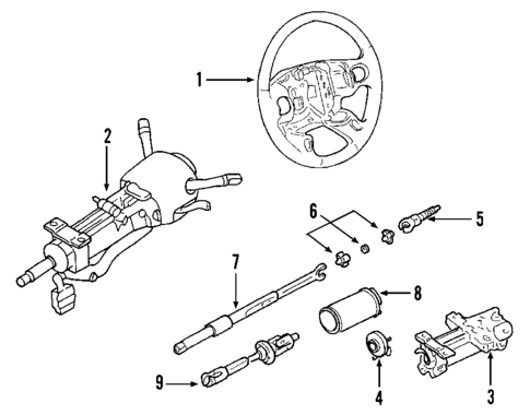 Steering Column for 2005 Chevrolet Corvette #0