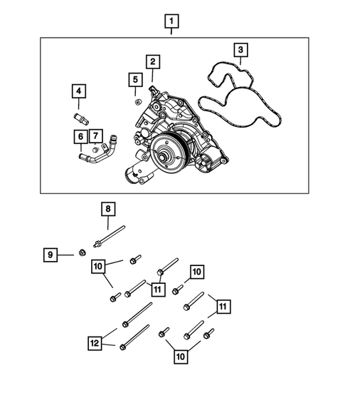 Water Pump and Related Parts for 2021 Ram 1500 Classic #0