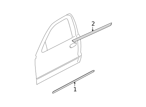 Exterior Trim - Rear Door for 2004 Dodge Dakota #0