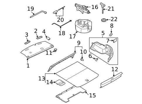 Interior Trim - Rear Body for 2009 Subaru Legacy #0