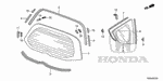 73225TF5000 - Body/Air Conditioning: RUBBER A, WINDSHIELD DAM for Honda Image