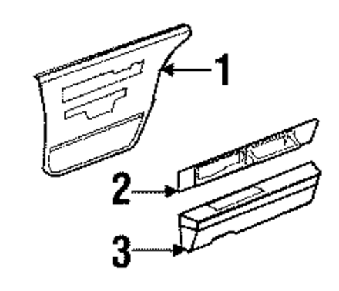 Interior Trim - Rear Door for 1986 Buick Electra #0