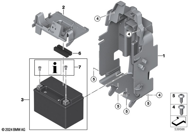61215A92249 - General Electrical System: Battery Compartment -  for BMW-Motorrad Image image
