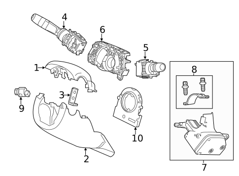 Shroud, Switches & Levers for 2020 Acura MDX #0