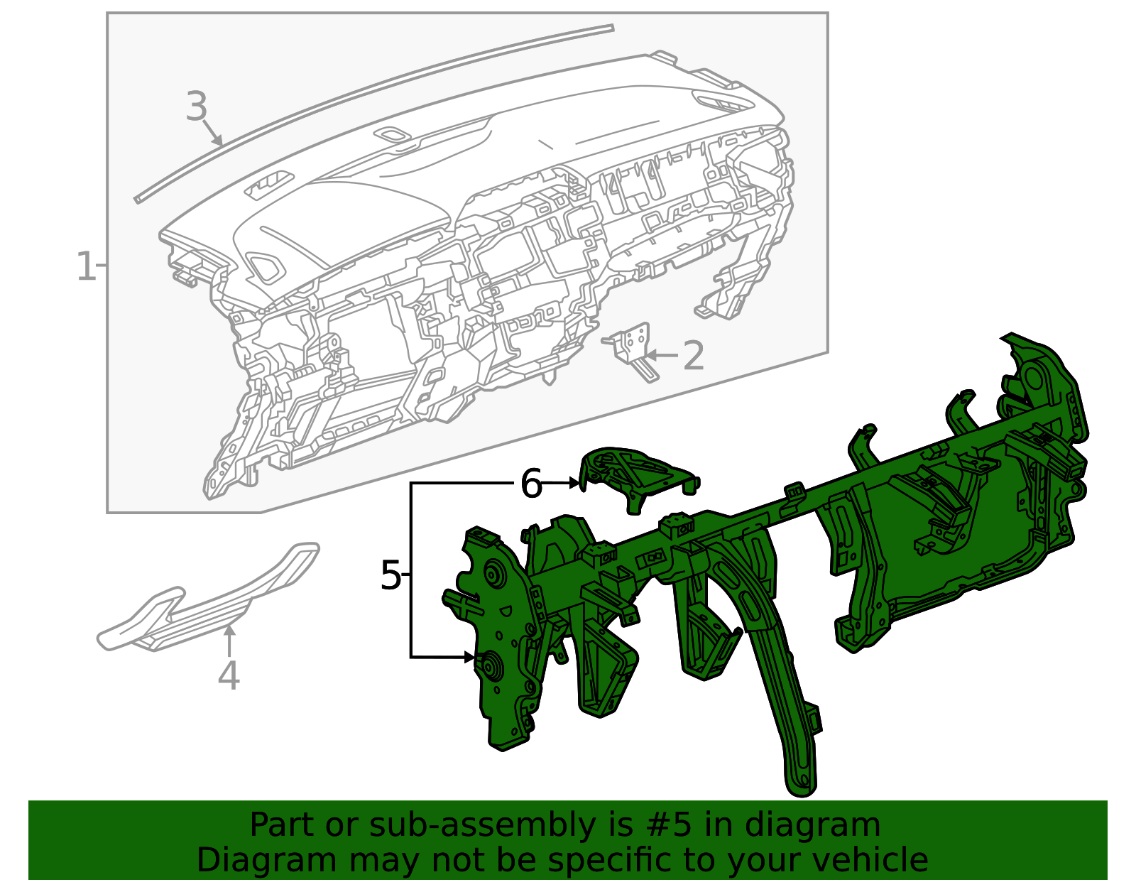 2024-2026 Chevrolet Trax Reinforced Beam 60007306 GM | GMPartsDirect.com
