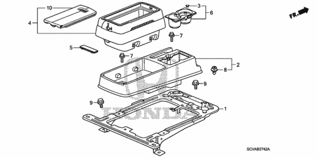 Console (3) for 2010 Honda Element #0