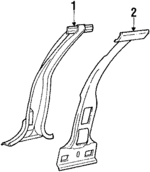 20661226 - Body: Inner Center Pillar for Buick: Skylark, Somerset | Oldsmobile: Calais | Pontiac: Grand Am Image