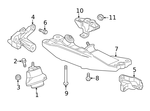 Engine & Trans Mounting for 2016 Cadillac CTS #0