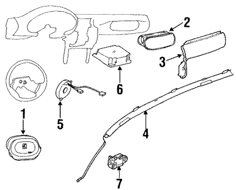 Air Bag Components for 1997 Saturn SW2 #0