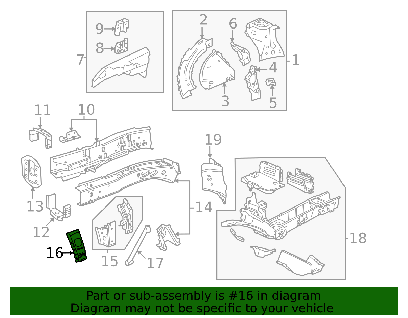 2024-2026 GM Inner Bracket 84123008 GM | GMPartsDirect.com