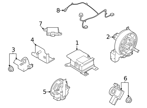 Air Bag Components for 2022 Nissan Rogue #1