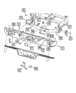 55077107AN - Frames and Bumpers: Rear Bumper for Dodge: Ram 1500, Ram 2500, Ram 3500 Image