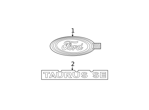 Exterior Trim - Lift Gate for 2005 Ford Taurus #0