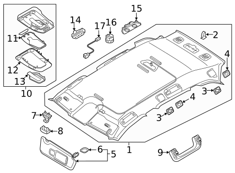 Interior Trim - Roof for 2021 Audi Q5 #1