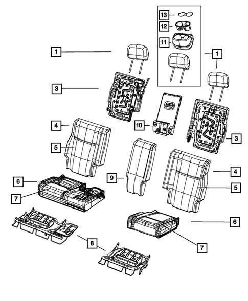Rear Seats - Second Row for 2013 Dodge Journey #2