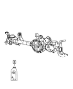 68388709AB - Front Axle; Dana 186 MM; Differential and Drive Line: Service Front Axle for Jeep: Wrangler Image