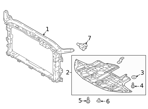 Radiator Support for 2020 Hyundai Elantra #0