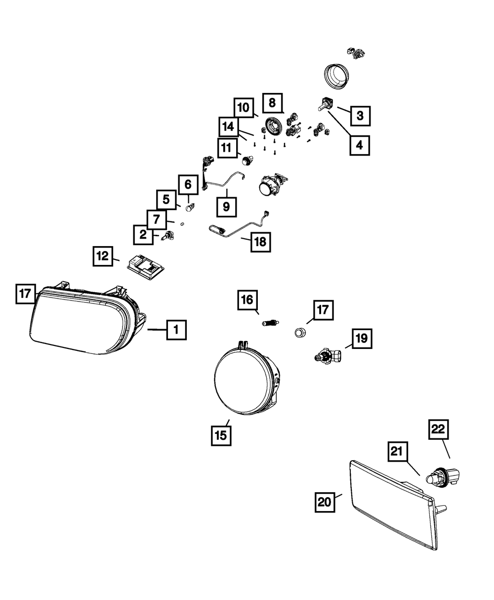 Headlamp Bulb - Mopar (L0009006PV)
