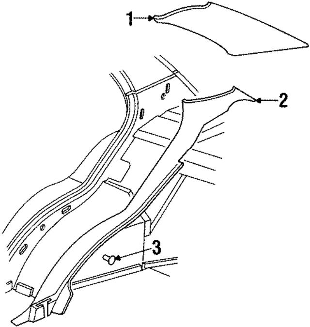EB90PF8 - Body: Upper Quarter Trim for Mopar Image