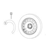 68202010AA - Labels: Space Saver Spare Warning Label for Mopar Image