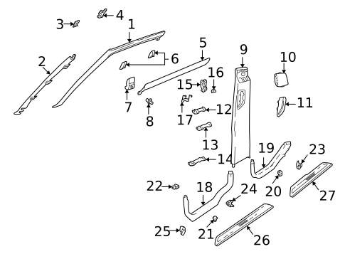 Interior Trim - Pillars for 1998 Volvo V70 #0
