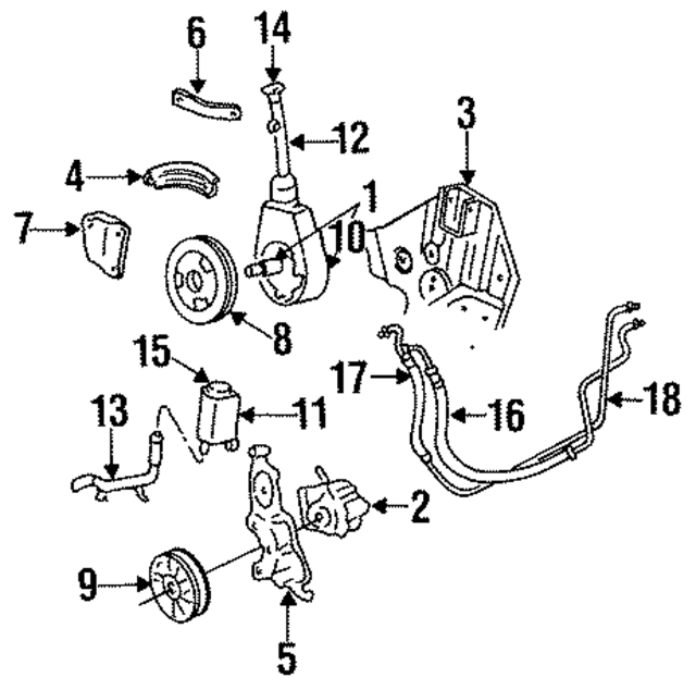 4333456 - Steering: Power Steering Pressure Hose for Mopar Image