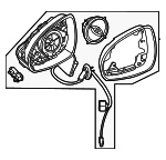 2548100104 - Body: Mirror Assembly for Mercedes-Benz Image