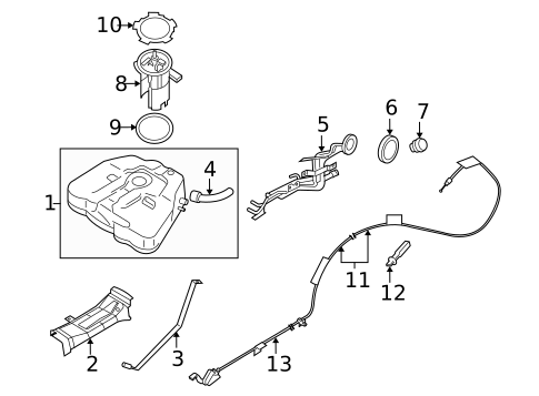 Fuel System Components for 2010 Nissan Altima #0