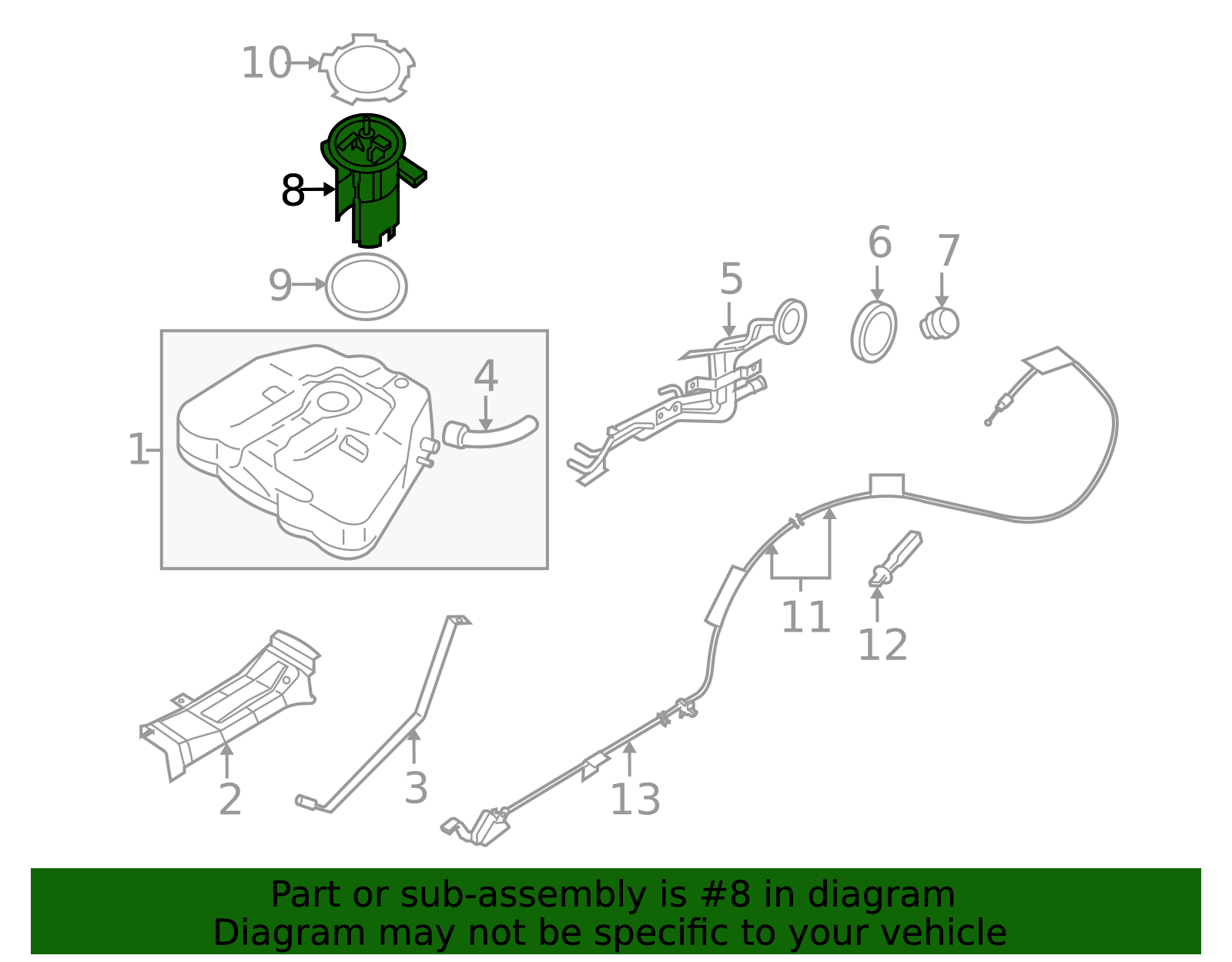 2007-2014 Nissan Fuel Pump 17040-ZX01B | TascaParts.com